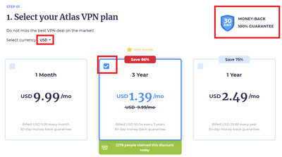 購買Atlas VPN方案